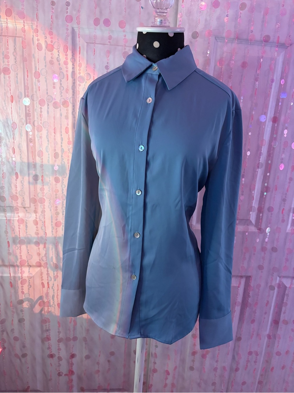 Calvin Klien Classic Blue Button-Down Women's Shirt Size M